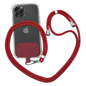 Strap Lanyard 9 Colors Soft Rope For Cell Phone Hanging Cord (Color: Red)