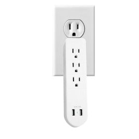 Versatile Multi Outlet AC Plus Fast USB Charger With Surge Protection (CHOICE: Single Black)